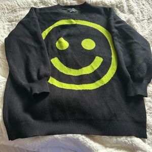 Black lala Smiley Face Sweater
